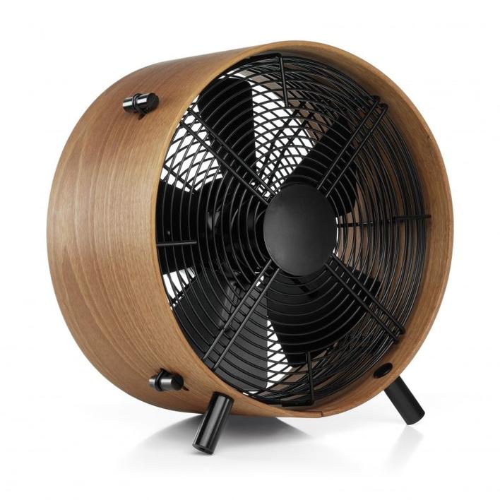 Electric fan in a wooden case