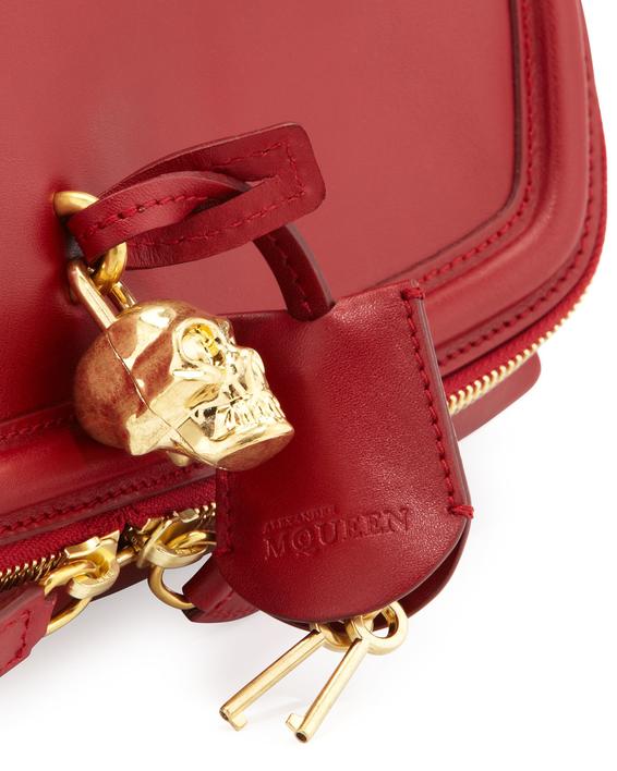 Læder clutch med lynlås