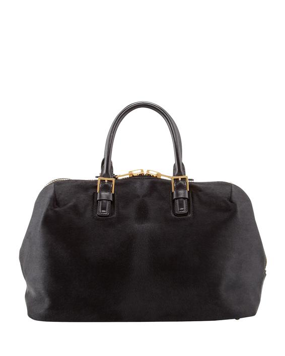 Black haircalf bag
